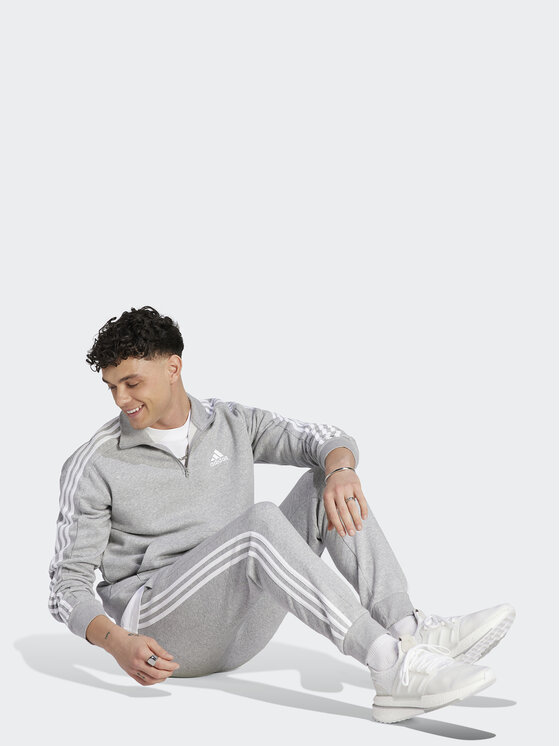 adidas adidas Melegítő alsó Essentials Fleece 3-Stripes Cuff IJ6494 Szürke Regular Fit