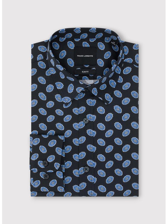 Pako Lorente Pako Lorente Koszula P25WF-1X-005 Granatowy Slim Fit