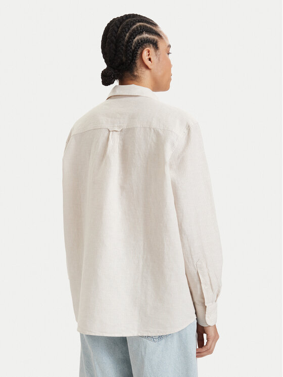 Tommy Jeans Tommy Jeans Koszula DW0DW22209 Beżowy jasny Relaxed Fit
