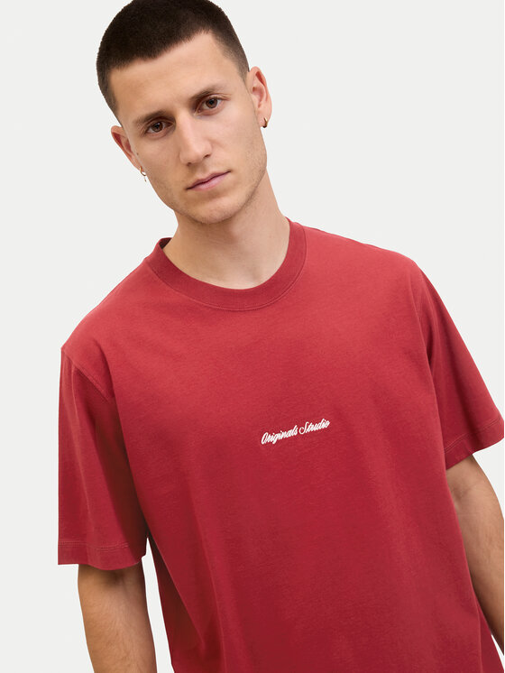 Jack&Jones Jack&Jones Majica Norrebro 12282892 Rdeča Relaxed Fit
