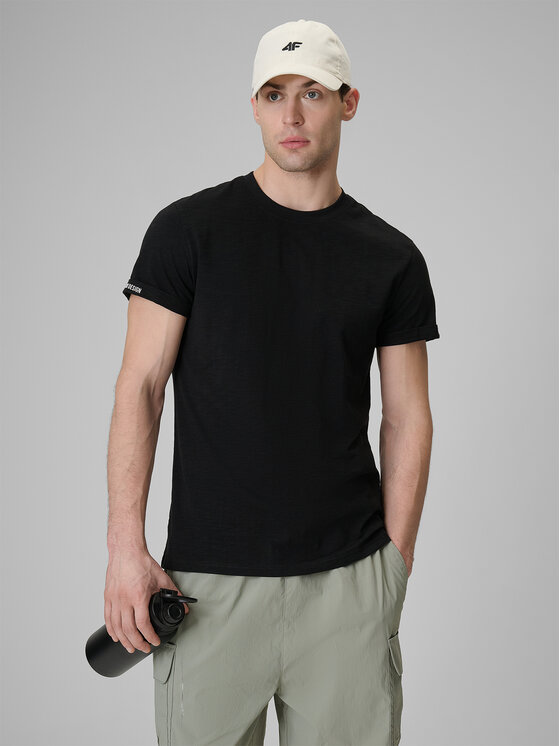 4F 4F T-Shirt COMMERCIAL Czarny Regular Fit