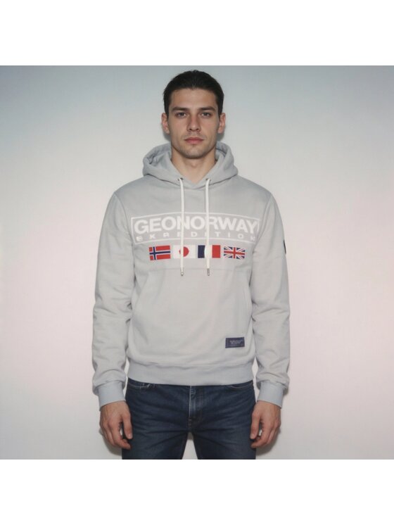Geographical Norway Geographical Norway Bluza WY8612H/GN-Blended Grey Szary Regular Fit