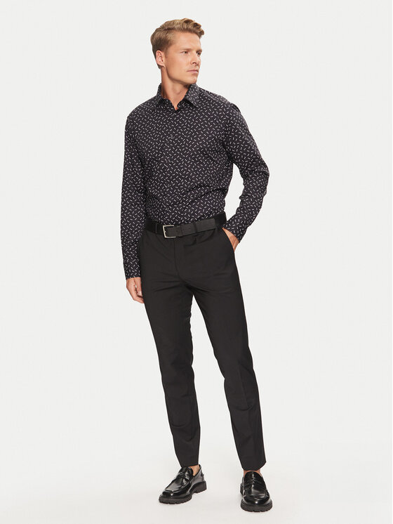BOSS Boss Srajca H-Joe 50527626 Črna Slim Fit