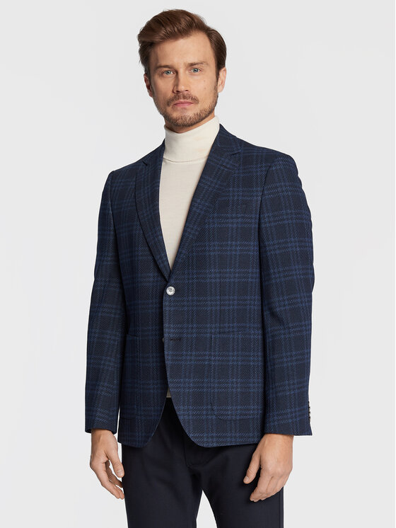 Boss Сако H-Janson Patch 50479509 Тъмносин Regular Fit