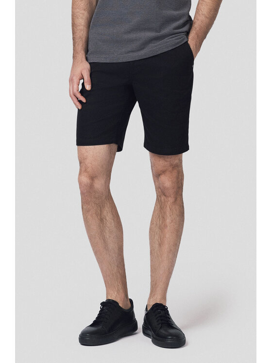 Lancerto Lancerto Szorty materiałowe Vaasa SZO082125000007 Czarny Regular Fit