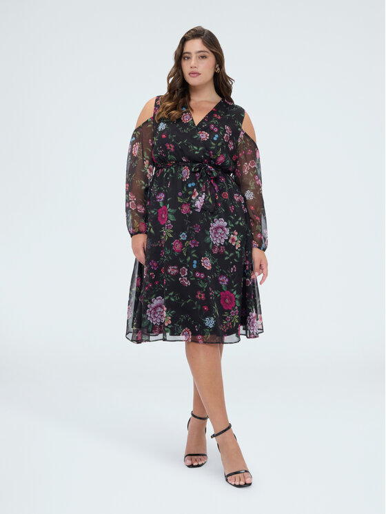 Fiorella Rubino Fiorella Rubino Sukienka codzienna 7028T001879N0Z6 Czarny A-Line Fit