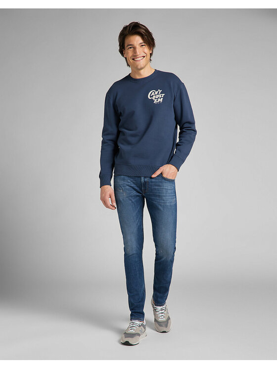 Lee Lee Jeansy LUKE Niebieski Slim Fit