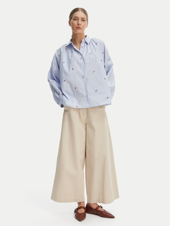 Weekend Max Mara Weekend Max Mara Krekls Butterfly 2615111042 Gaiši zils Regular Fit