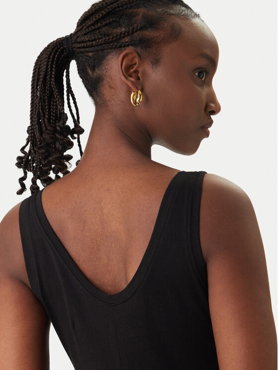 Versace Jeans Versace Jeans Φόρεμα καθημερινό 80HAOE02 Μαύρο Slim Fit