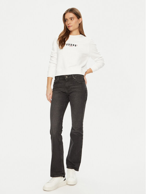 Guess Jeans Guess Jeans Mikina W5RQ28 K68I4 Biela Regular Fit