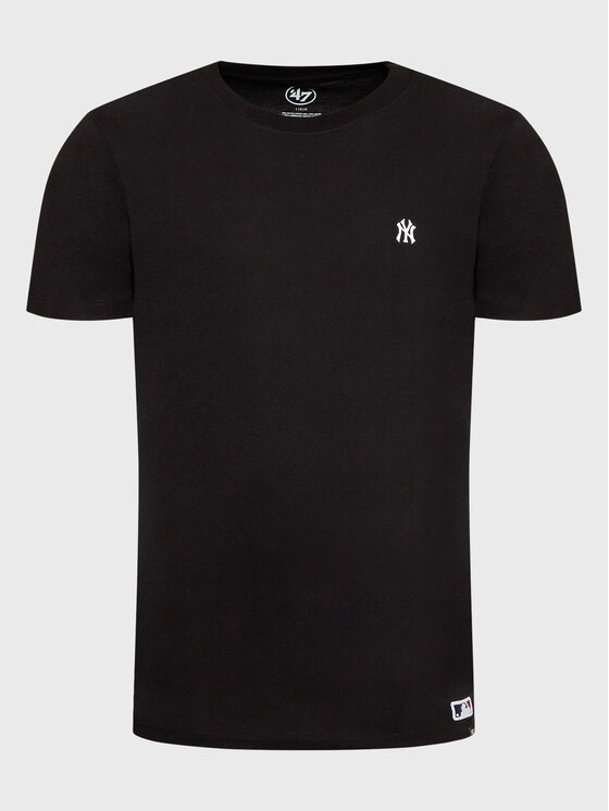 47 Brand 47 Brand T-krekls Base Runner BB017TEMBRT562256JK Melns Regular Fit