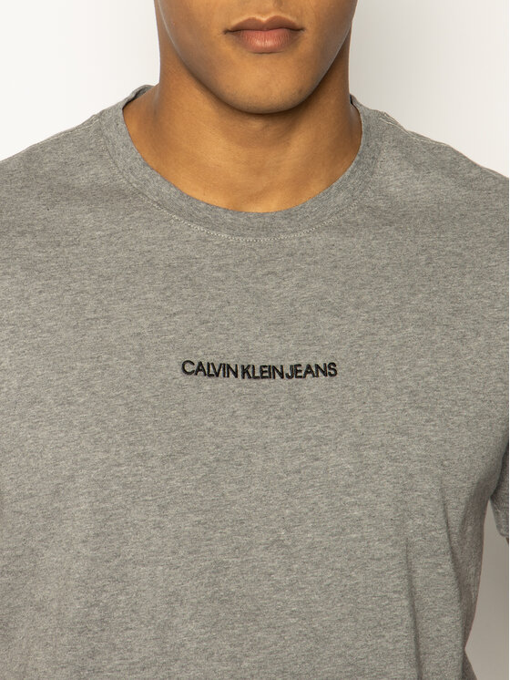 Calvin Klein Jeans Calvin Klein Jeans Marškinėliai Institutional J30J315186 Pilka Regular Fit