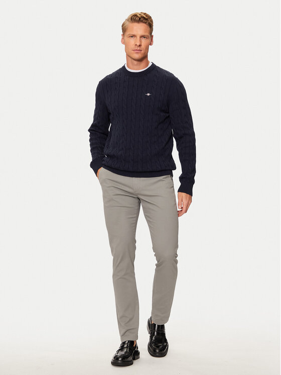 Gant Gant Džemper 8050601 Tamnoplava Regular Fit