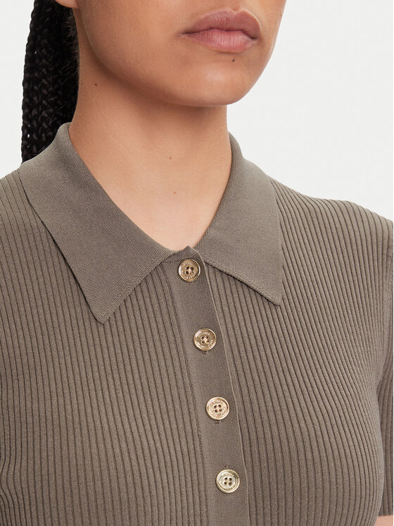 MICHAEL Michael Kors MICHAEL Michael Kors Rochie tricotată MT5834F33D Bej Regular Fit