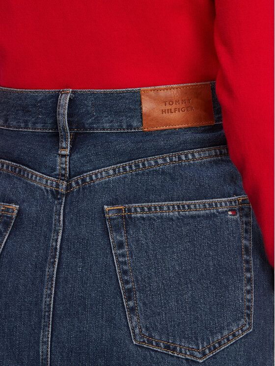 Tommy Hilfiger Tommy Hilfiger Gonna di jeans WW0WW45666 Blu scuro Straight Fit