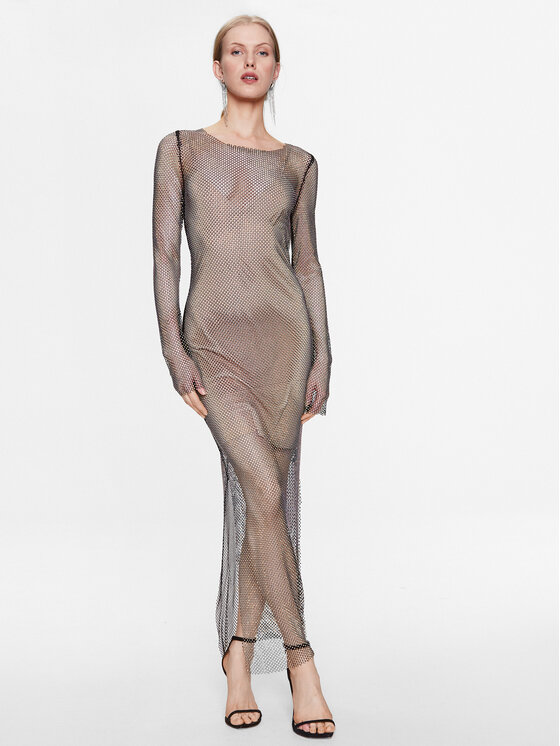 Blugirl Blumarine Koktejlové šaty RA3184-J6633 Čierna Regular Fit