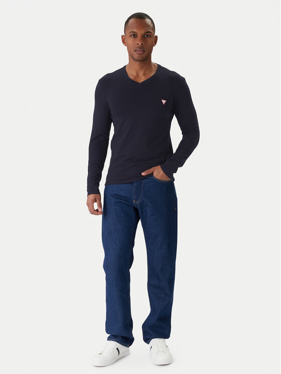 Guess Guess Hosszú ujjú M2YI08 J1314 Sötétkék Slim Fit