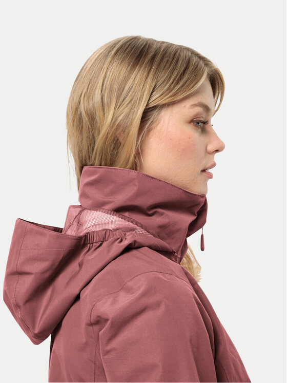 Jack Wolfskin Jack Wolfskin Яке за дъжд Stormy Point 1111202 Червен Regular Fit