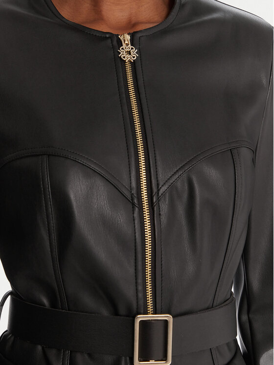 Rinascimento Rinascimento Giacca in similpelle CFC0125192003 Nero Slim Fit