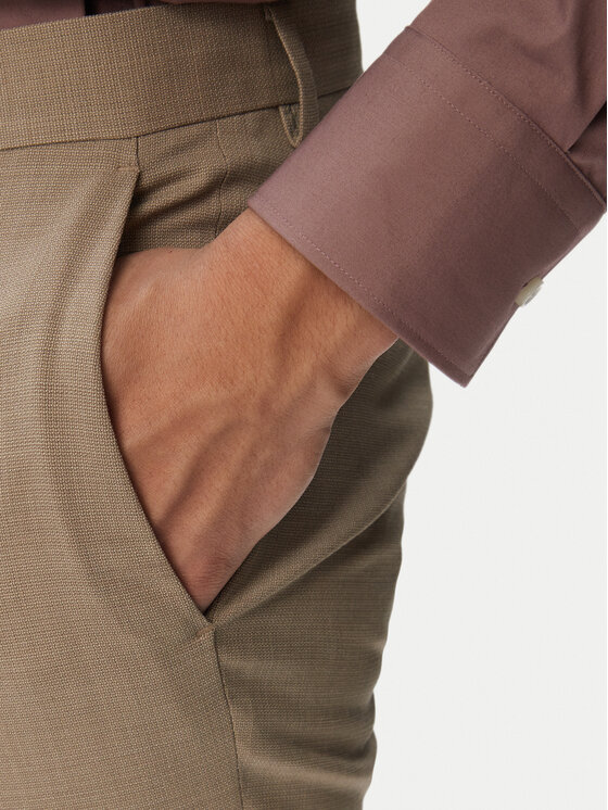 HUGO HUGO Obleka Henry/Getlin232X 50557616 Bež Slim Fit