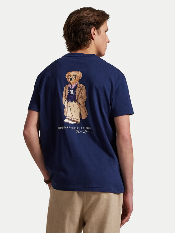Polo Ralph Lauren Polo Ralph Lauren T-Shirt 710974585001 Σκούρο μπλε Custom Slim Fit