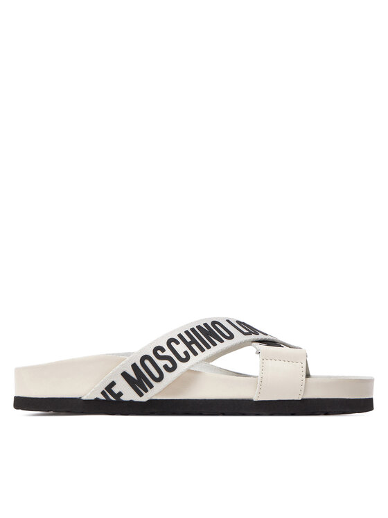 LOVE MOSCHINO LOVE MOSCHINO Klapki JA28263G0IIX110A Écru