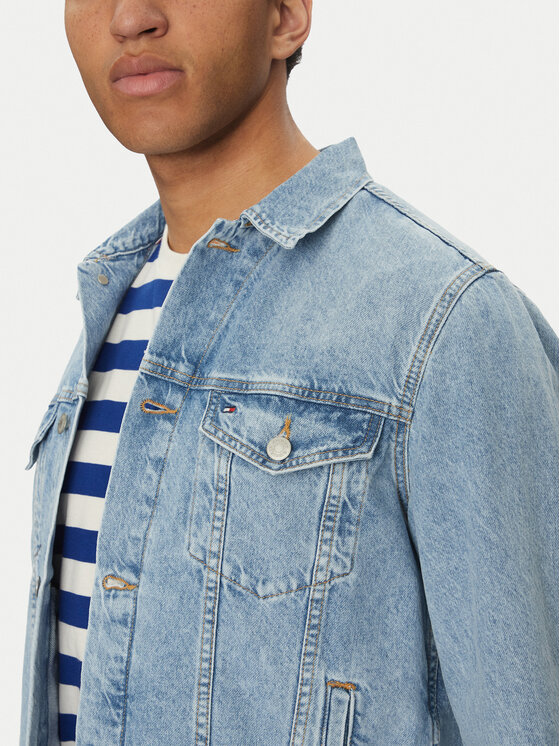 Tommy Hilfiger Tommy Hilfiger Džinsinė striukė MW0MW38956 Mėlyna Regular Fit