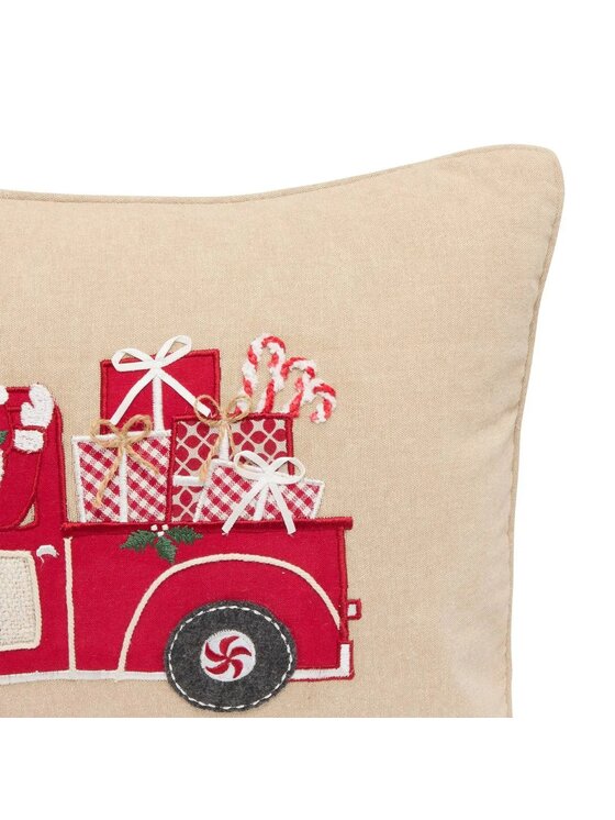 MIAhome MIAhome Poduszka świąteczna z autem, 39x59 cm Kolorowy