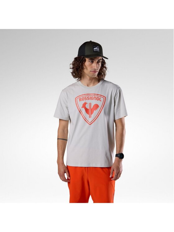 Rossignol Rossignol T-Shirt Cliffside Tee Szary jasny Regular Fit