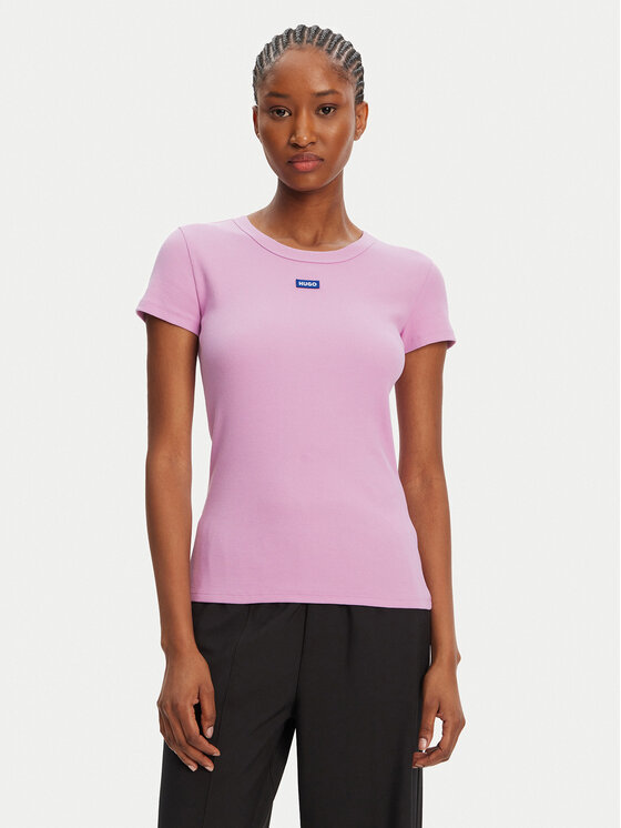 HUGO HUGO T-Shirt Easy 50523924 Różowy Slim Fit