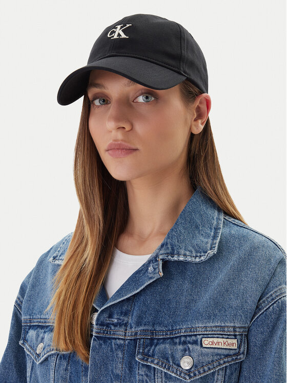 Calvin Klein Jeans Calvin Klein Jeans Kepurė su snapeliu Embroidered Monogram Cap LV04K5024G Juoda