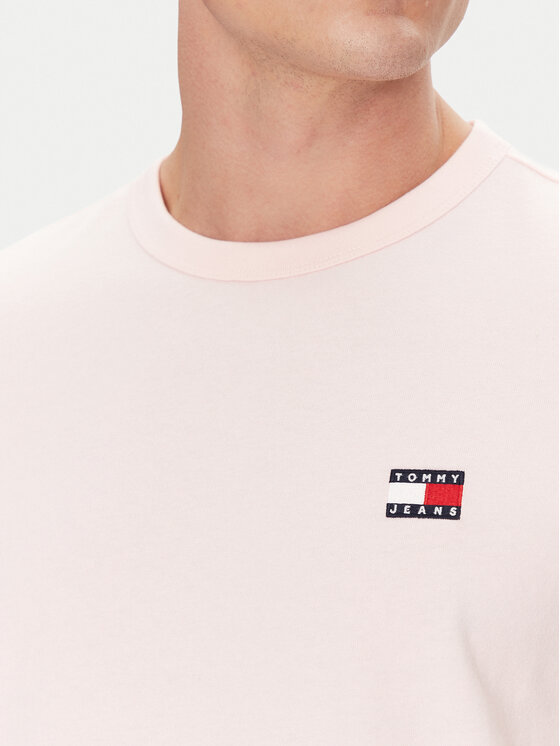 Tommy Jeans Tommy Jeans Marškinėliai Badge DM0DM20322 Rožinė Regular Fit