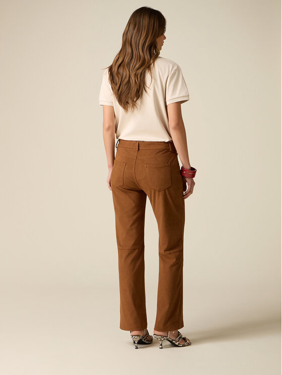 Oltre Oltre Pantaloni di tessuto P04XR109529N012 Marrone Regular Fit