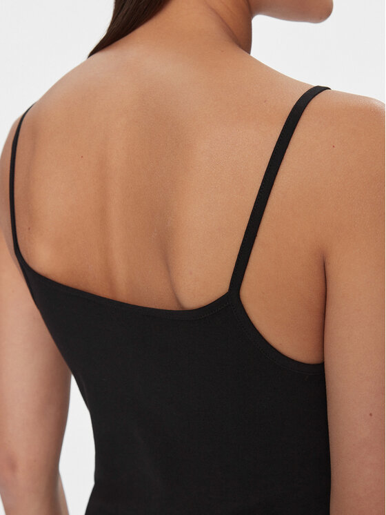 Calvin Klein Jeans Calvin Klein Jeans Top Monologo J20J223105 Čierna Slim Fit