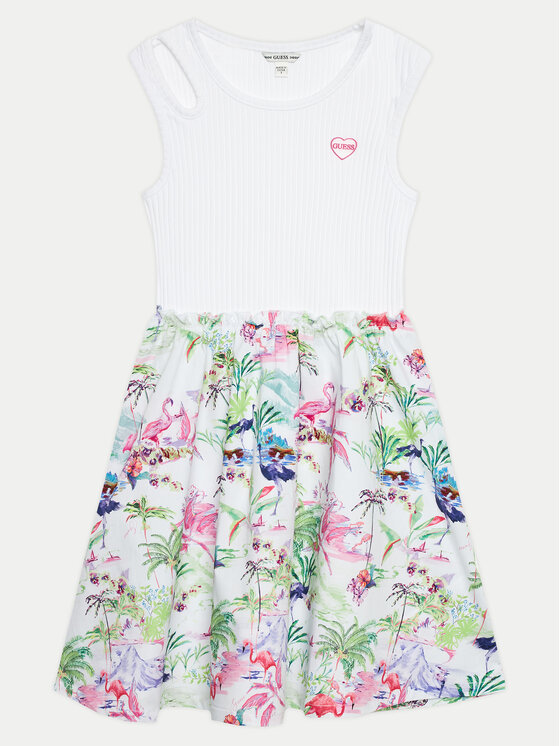 Guess Guess Повсякденна сукня J4GK26 KC7Y0 Білий Regular Fit