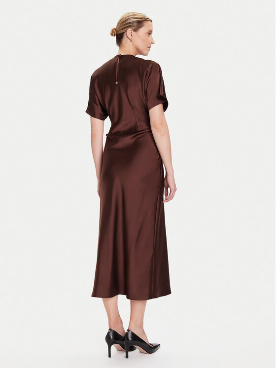 Rinascimento Rinascimento Kokteilinė suknelė CFC0125718003 Ruda Regular Fit