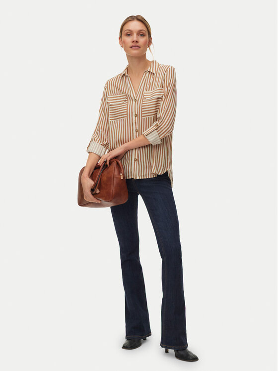 Vero Moda Vero Moda Košeľa Bumpy 10275283 Béžová Regular Fit