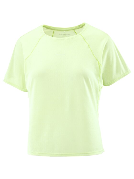 Salomon Salomon Koszulka techniczna SHAKEout AIR CROPP SS TEE Zielony jasny Regular Fit
