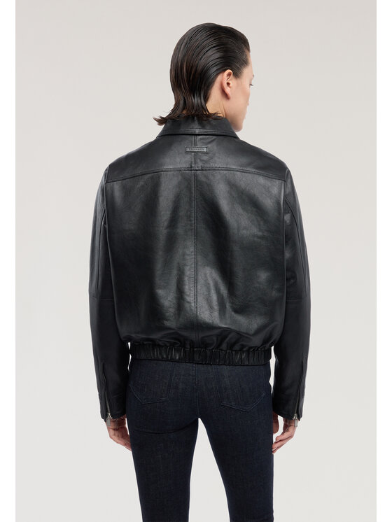 Trussardi Trussardi Giacca di pelle R366A000735N033 Nero Regular Fit