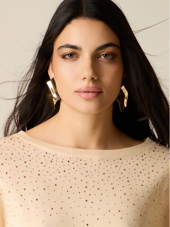 Oltre Oltre Maglione M112E002112N002 Crema Regular Fit