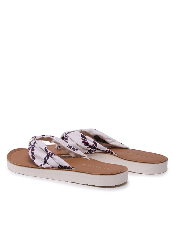 Tommy Hilfiger Tommy Hilfiger Žabky Th Elevated Beach Sandal Print FW0FW07164 Écru