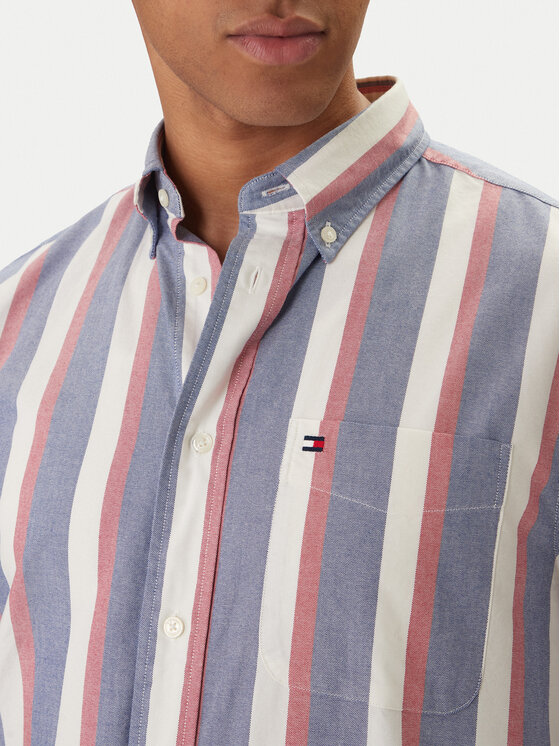 Tommy Hilfiger Tommy Hilfiger Košile Heritage MW0MW41695 Fialová Regular Fit