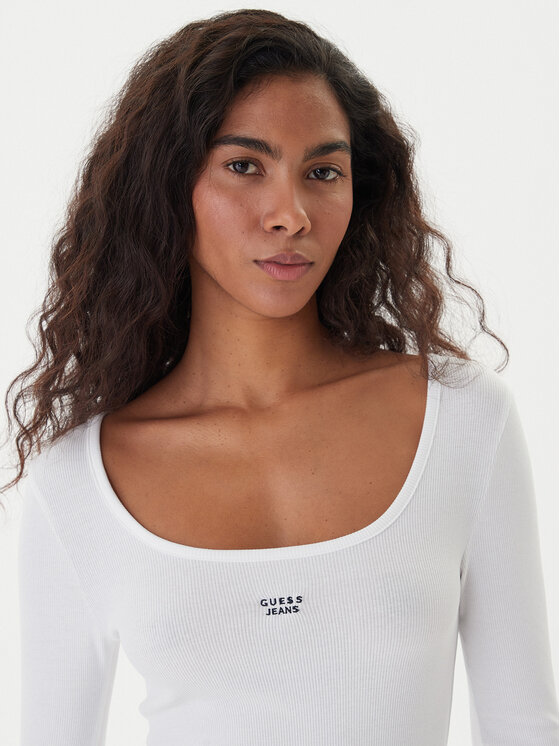 Guess Jeans Guess Jeans Kasdieninė suknelė 179918 Balta Classic Fit