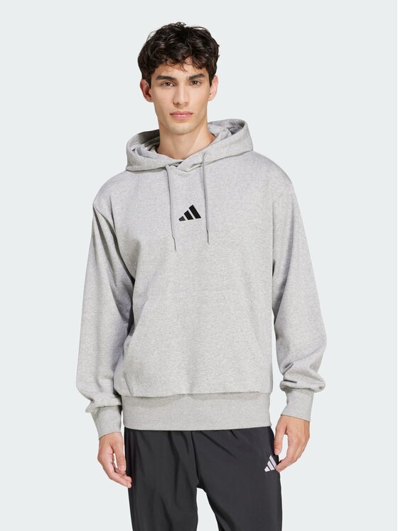 adidas adidas Felpa Essentials Feelcozy JE3809 Grigio chiaro Regular Fit