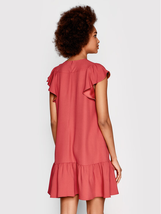 Red Valentino Robe de jour XR0VADY00F1 Rouge Regular Fit Modivo