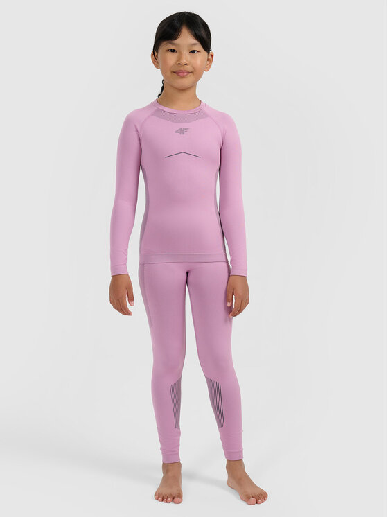 4F 4F Komplet bielizny termoaktywnej SKI UNDERWEAR Różowy jasny