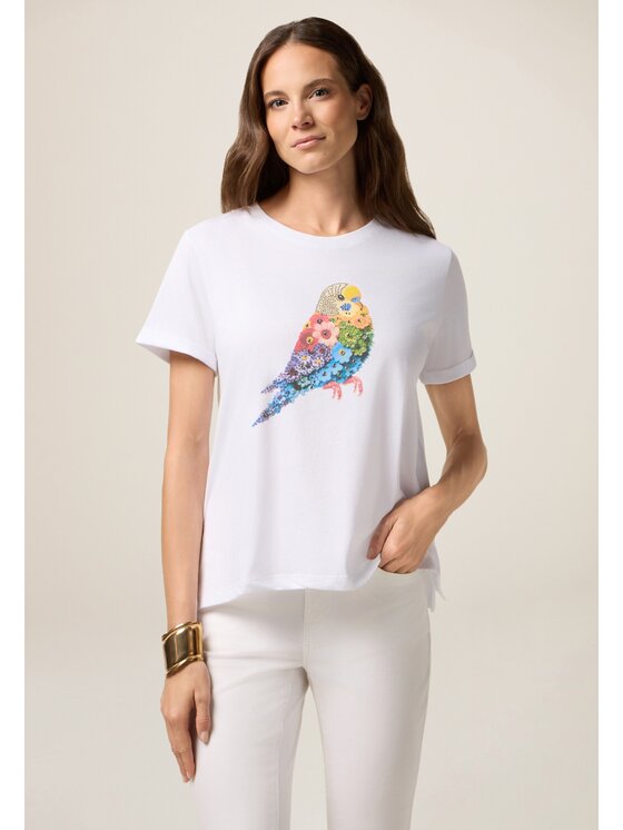 Oltre Oltre T-Shirt G028J004500N011 Biały Regular Fit