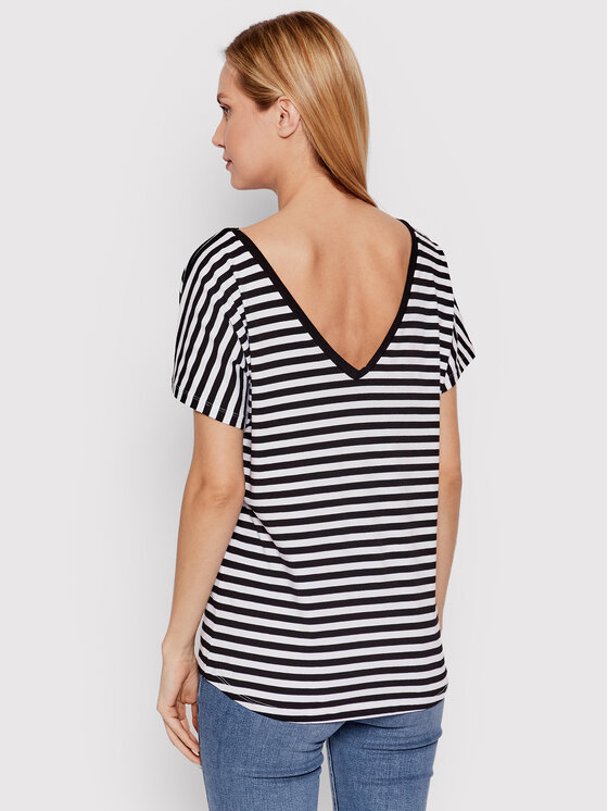 T-shirt Moody Stripes DK-001 Nero Regular Fit