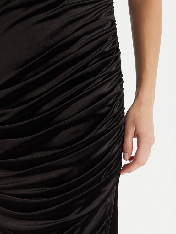 Babylon Babylon Kokteiļkleita MF0219 Melns Slim Fit