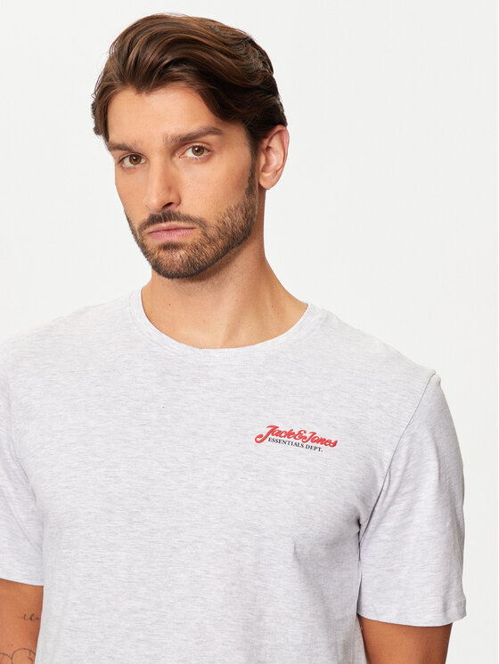 Jack&Jones Jack&Jones Тишърт Erik 12257603 Сив Relaxed Fit